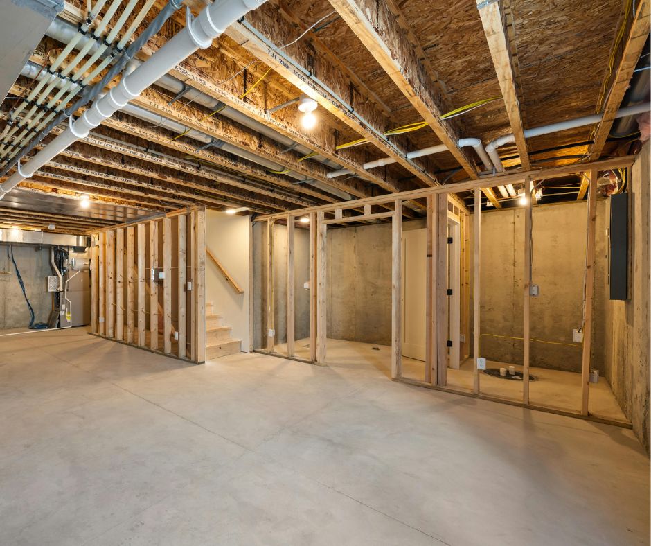 newly constructed room with exposed wiring