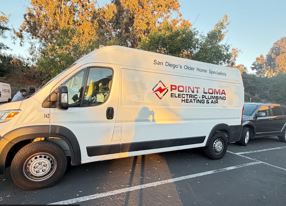 A white service van for Point Loma Home Pros.