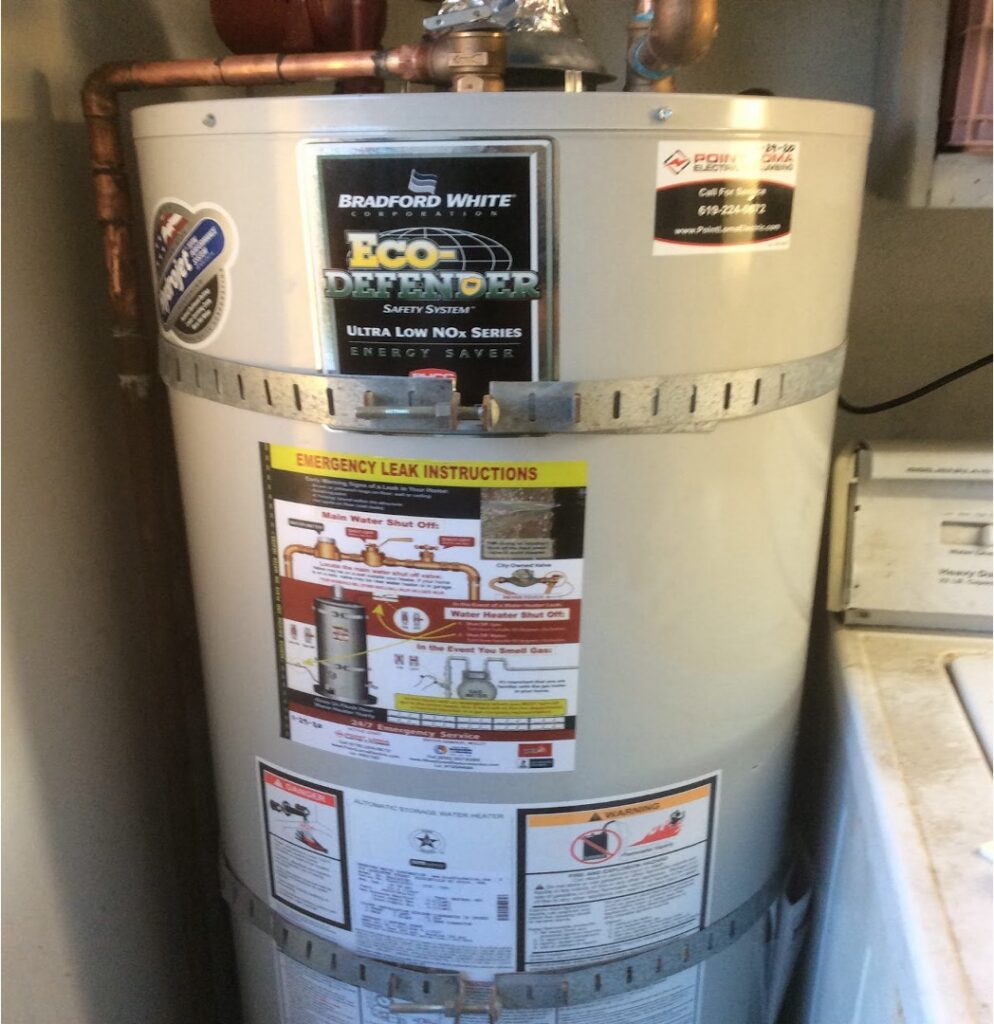 Tank gas water heater
