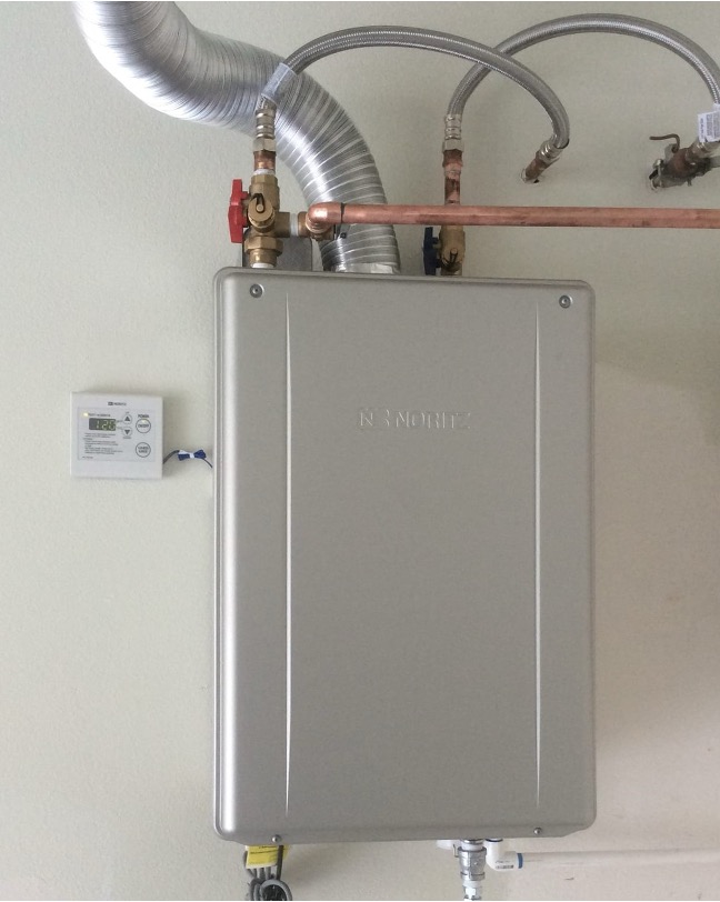 Noritz silver tankless water heater